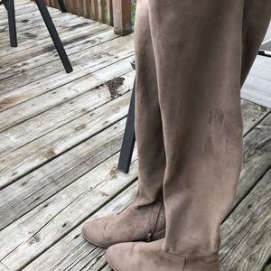 Thigh-High Faux Suede Boots